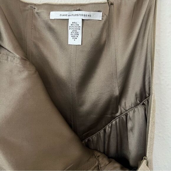 Diane Von Furstenberg Linen Strapless Mini Dress Size 6 - Picture 6 of 10